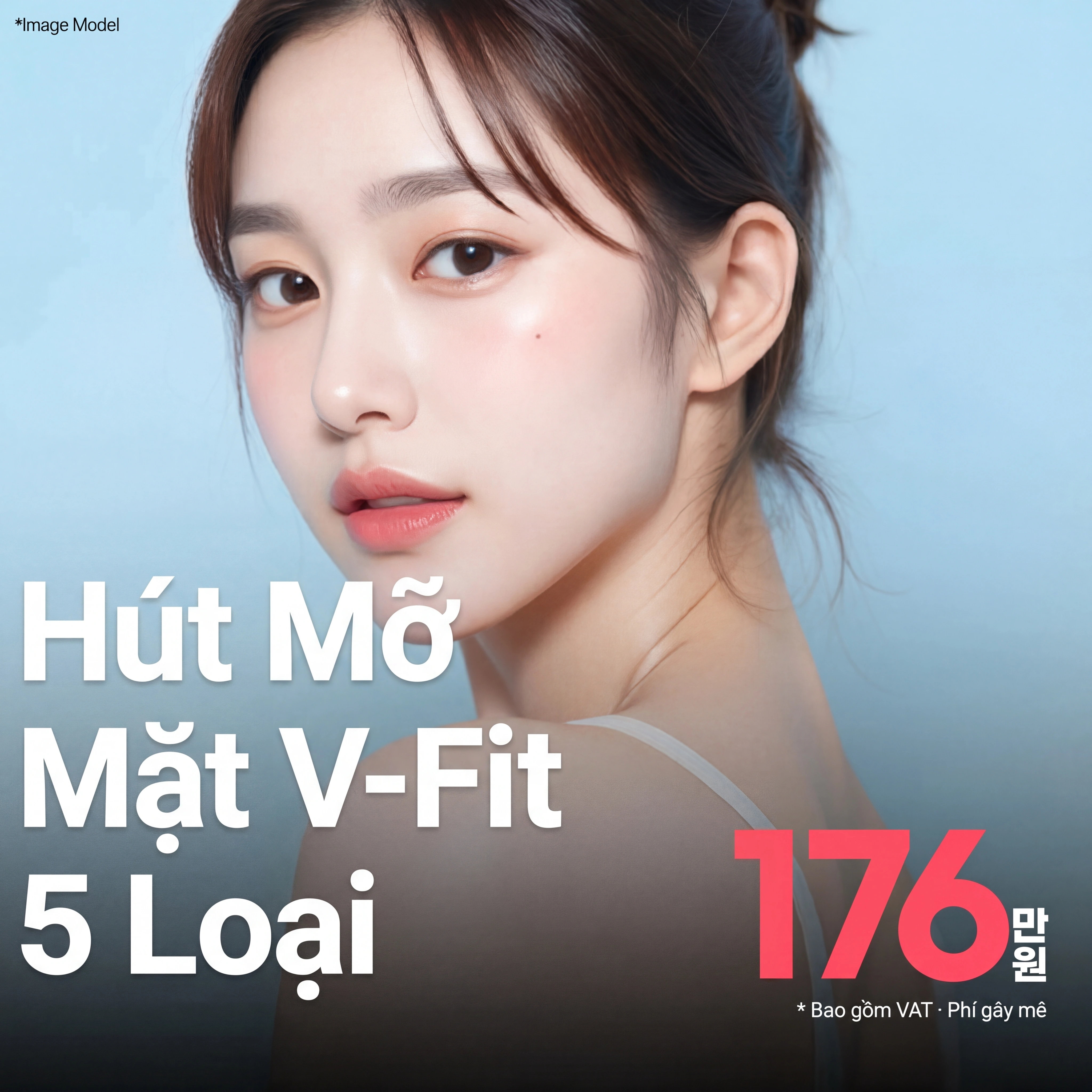 Hút mỡ mặt V-Fit gây mê ngủ 5 loại _Hút mỡ trong cơ, hút mỡ má, hút mỡ nọng cằm, hút túi mỡ má, hút mỡ đường viền hàm, hút mỡ má bên